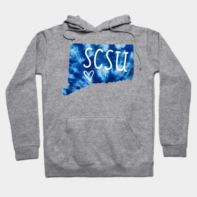 Tie Dye Southern Connecticut State University Hoodie by aterkaderk